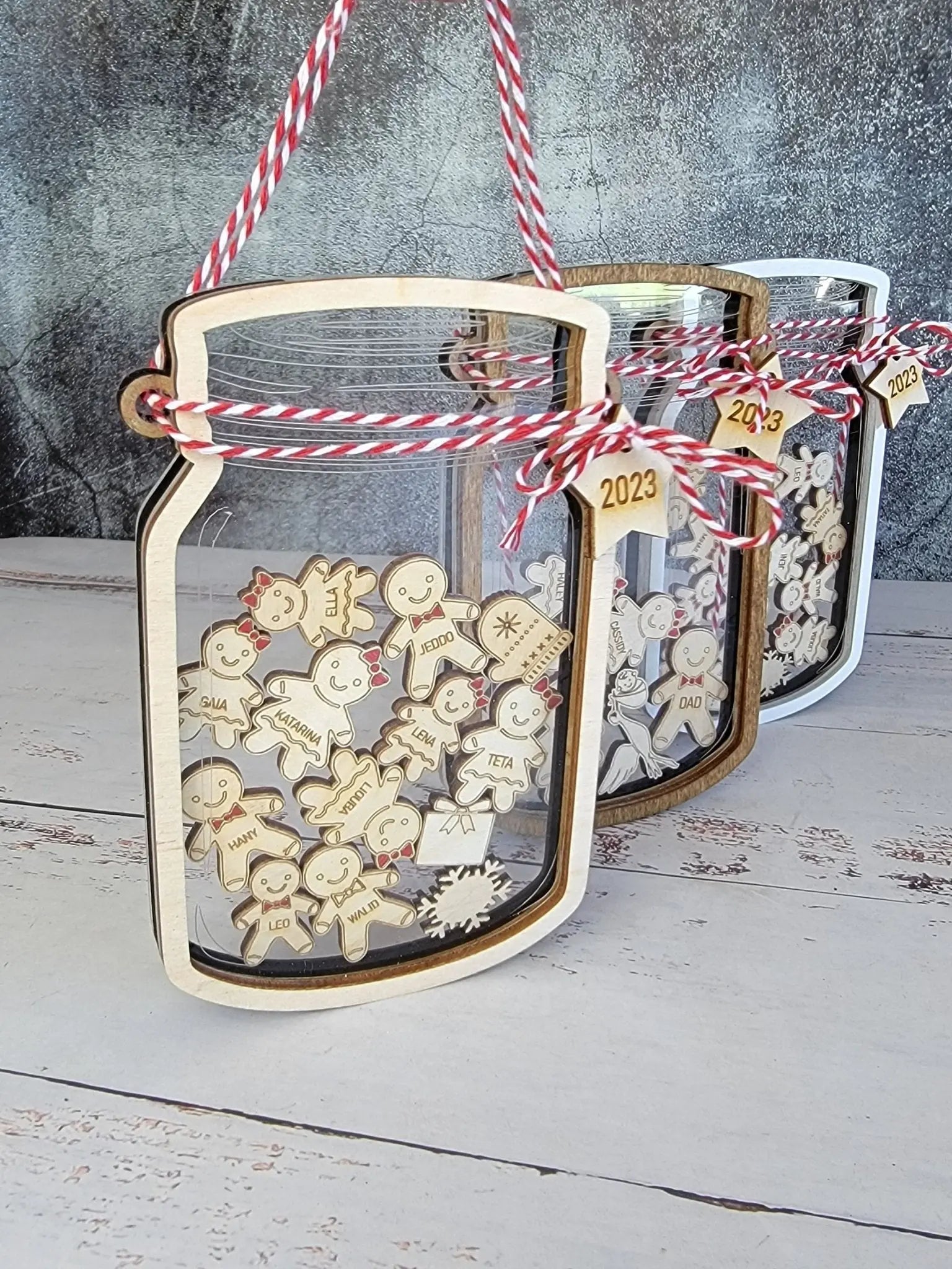 2025 Personalized Gingerbread Family Ornament by EverLee Creations, Southern home decor main product photo