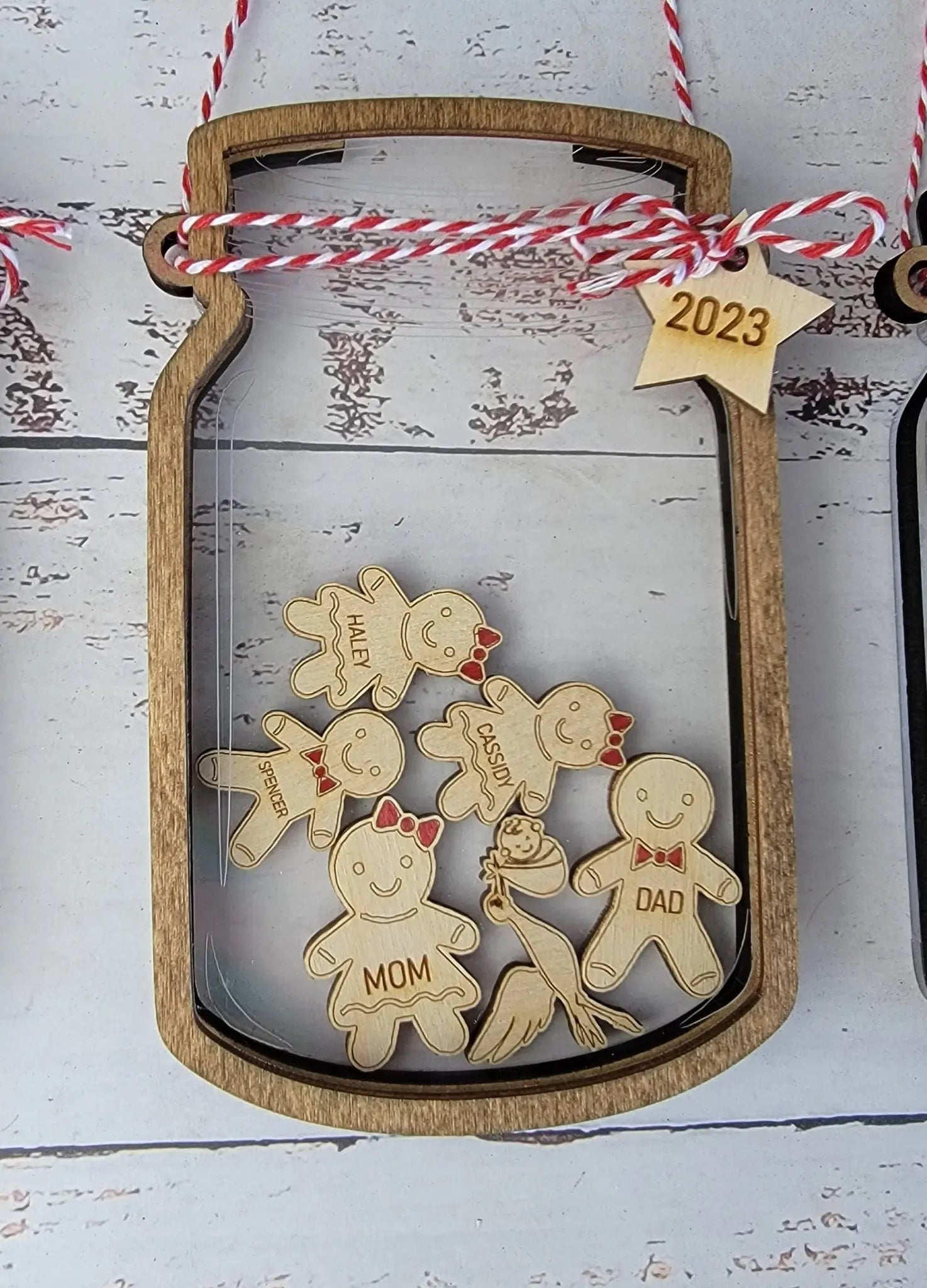 2025 Personalized Gingerbread Family Ornament by EverLee Creations, Southern home decor detail photo 7