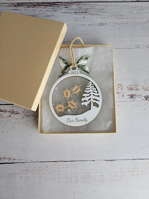 2025 Personalized Snow Globe Family Ornament by EverLee Creations, Southern home decor detail photo 2