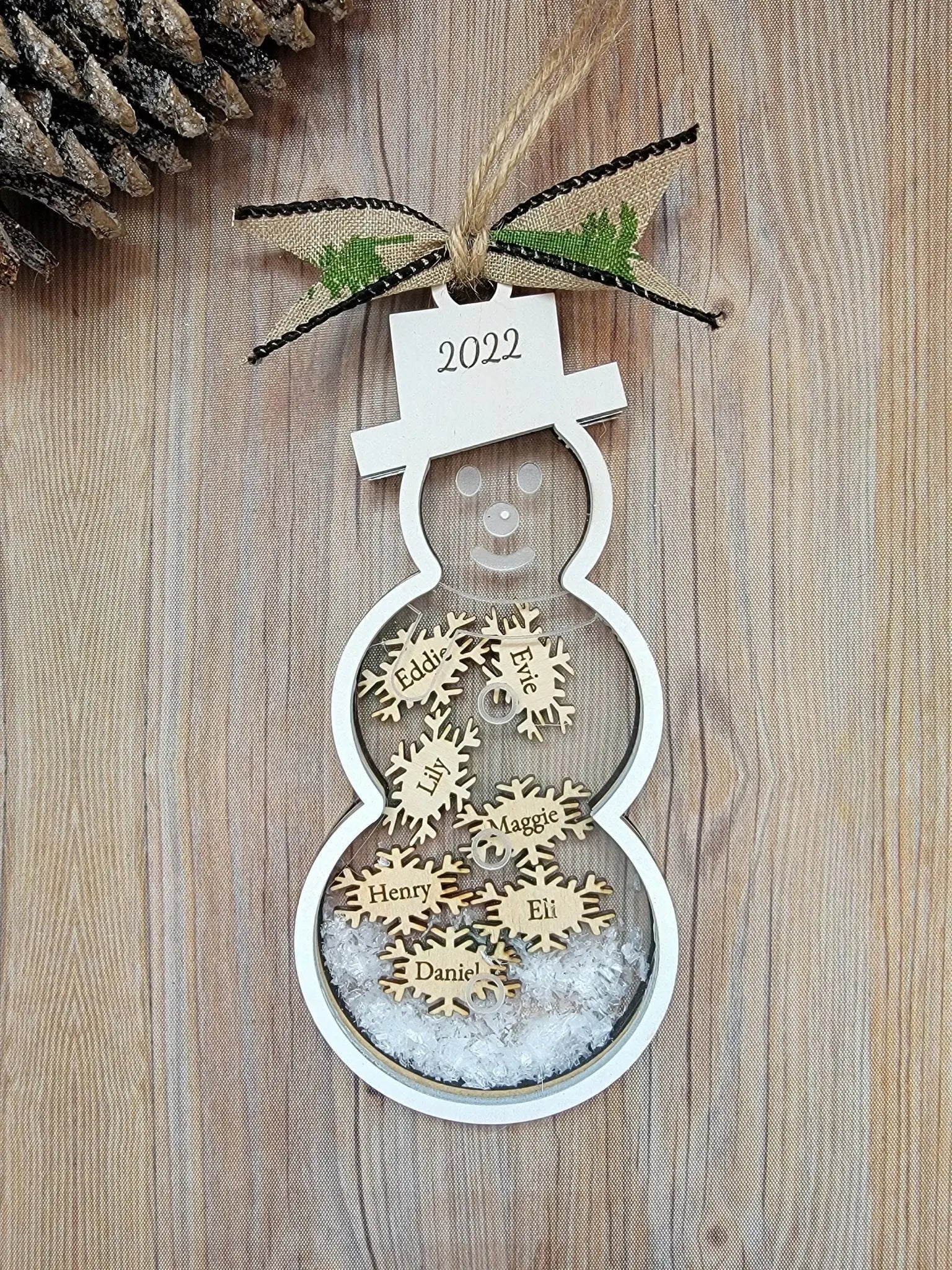 2025 Snowman Family Ornament by EverLee Creations, Southern home decor detail photo 3