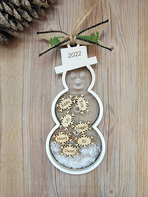 2025 Snowman Family Ornament by EverLee Creations, Southern home decor detail photo 3