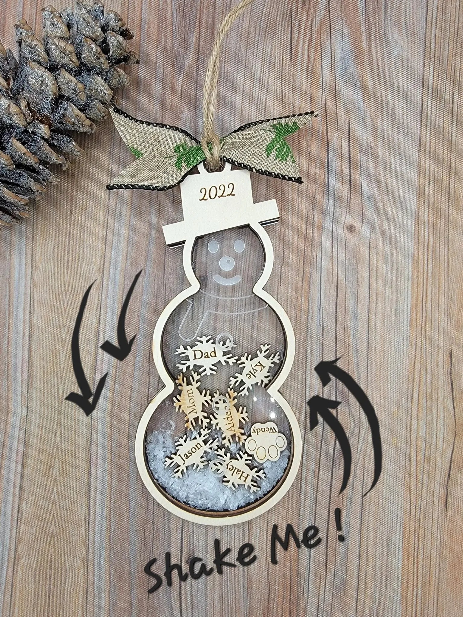 2025 Snowman Family Ornament by EverLee Creations, Southern home decor detail photo 4