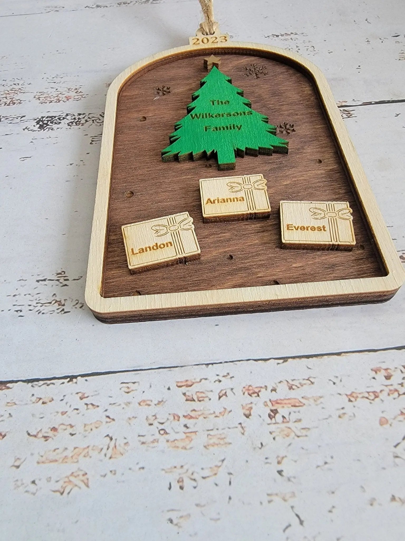 2025 Tree Family Christmas Ornamenet by EverLee Creations, ornament detail photo 7
