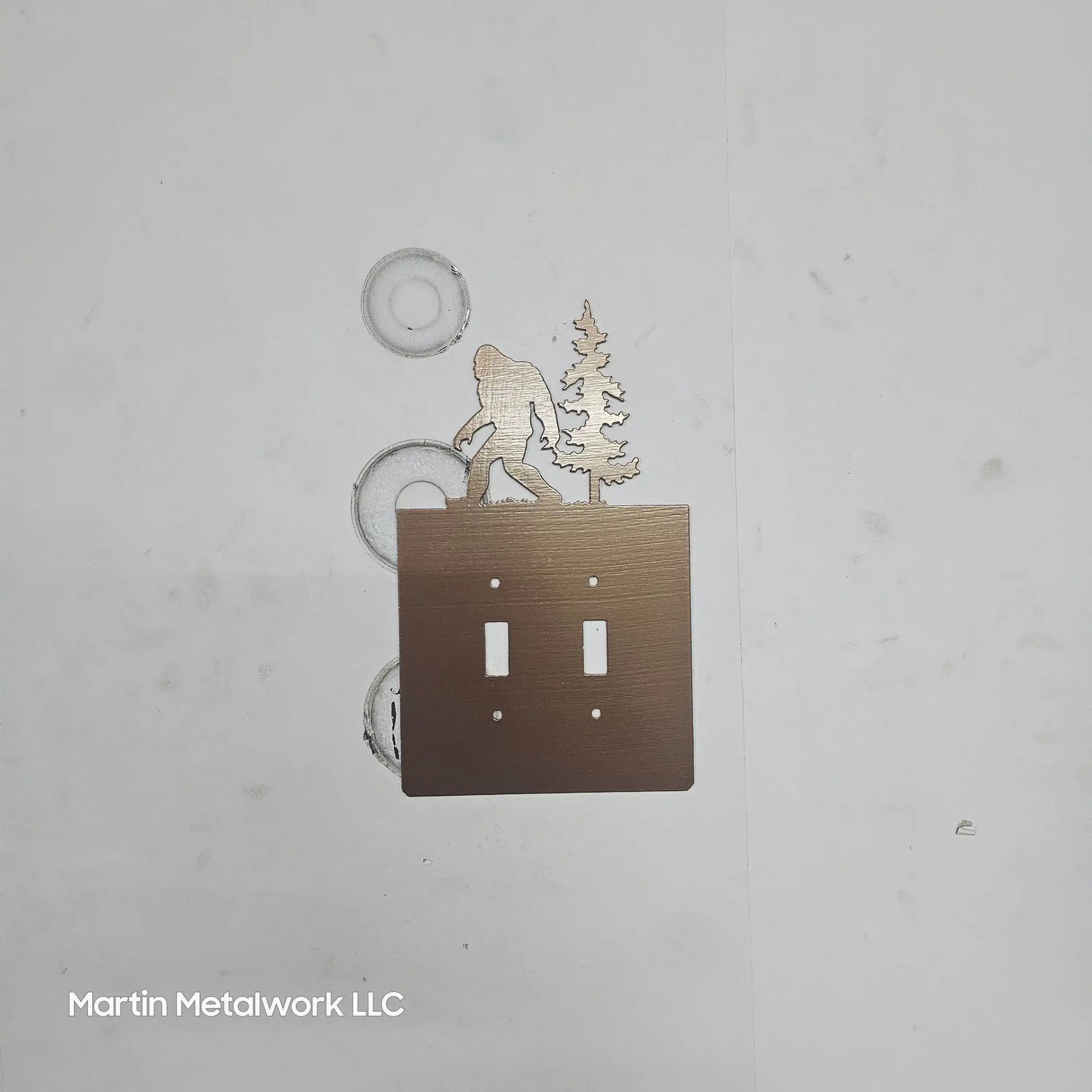 Bigfoot Metal Light Switch Cover – Forest Creature Plate – Powder Coated Steel (Single/Double Gang or Rocker) – Rustic Cabin