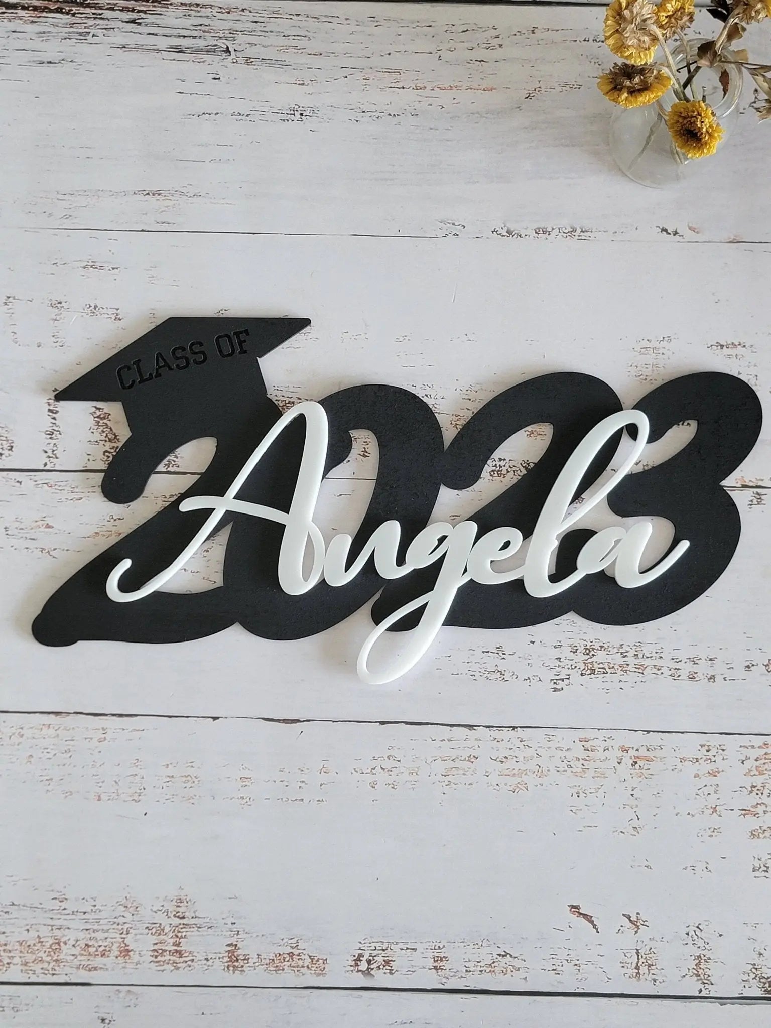 2026 Graduation Cap Wood Sign by EverLee Creations, Southern home decor main product photo