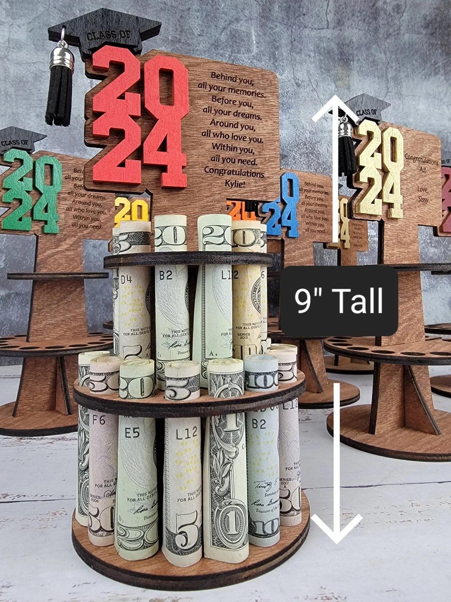2026 Personalized Graduation Gift Money Holder and Personalized Graduation Picture Frame Combo by EverLee Creations, Southern home decor detail photo 6