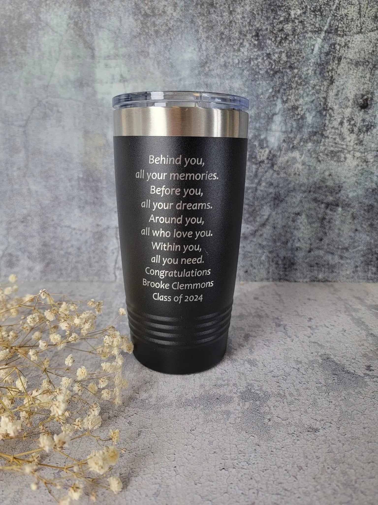 2026 Personalized Graduation Tumbler by EverLee Creations, custom drinkware main product photo