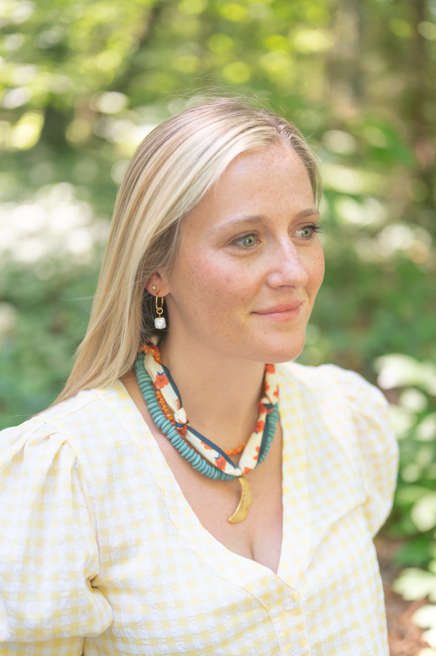The Knoxville Freshwater Pearl Hoop Earrings detail view by London Crafted
