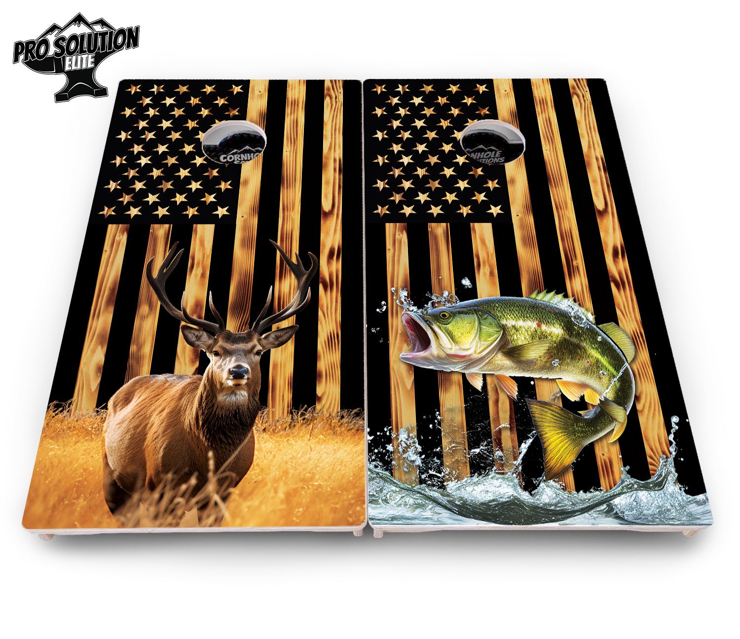 Colorful Deer & Fish Cornhole Boards - Pro Elite Series