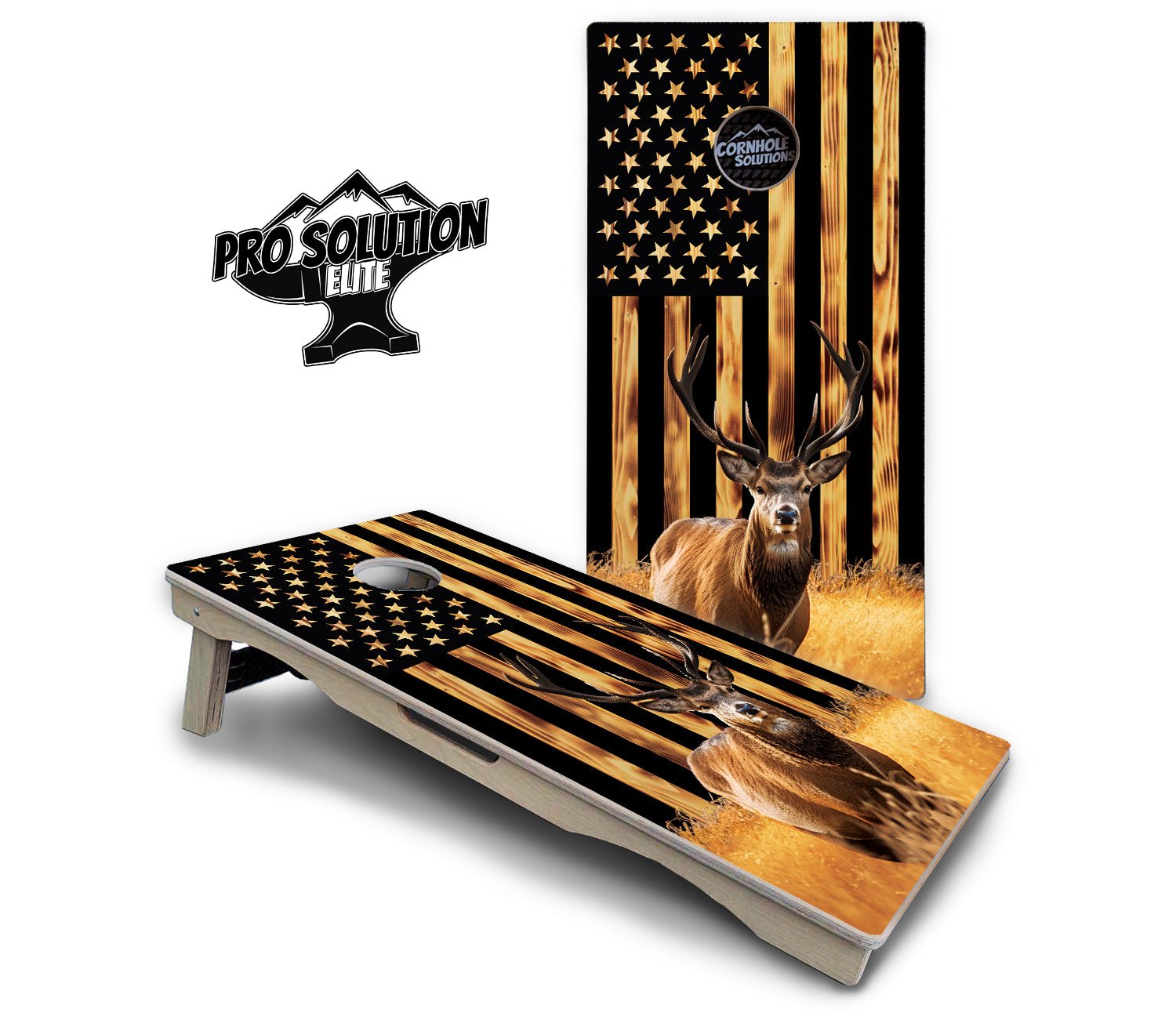 Colorful Deer & Fish Cornhole Boards - Pro Elite Series