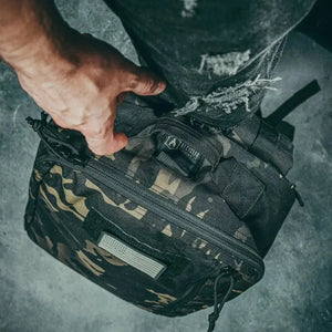 24 Hour Backpack 500D by Recycled Firefighter, handmade leather goods detail photo 7