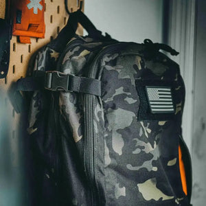 24 Hour PLUS Backpack 500D by Recycled Firefighter, handmade leather goods detail photo 4