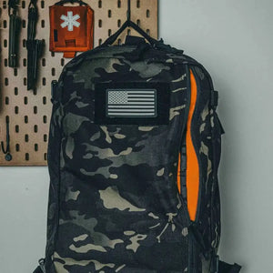24 Hour PLUS Backpack 500D by Recycled Firefighter, handmade leather goods detail photo 5