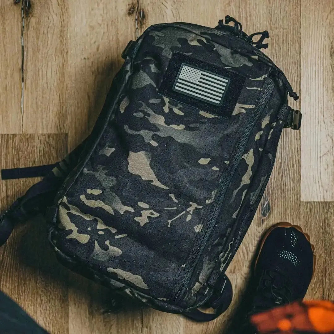 24 Hour PLUS Backpack 500D by Recycled Firefighter, handmade leather goods detail photo 6