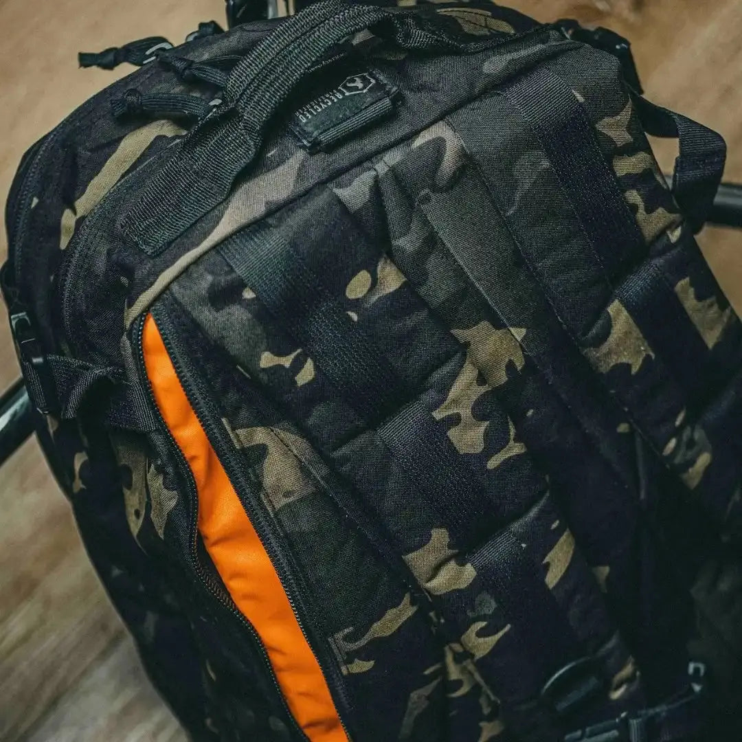 24 Hour PLUS Backpack 500D by Recycled Firefighter, handmade leather goods detail photo 9