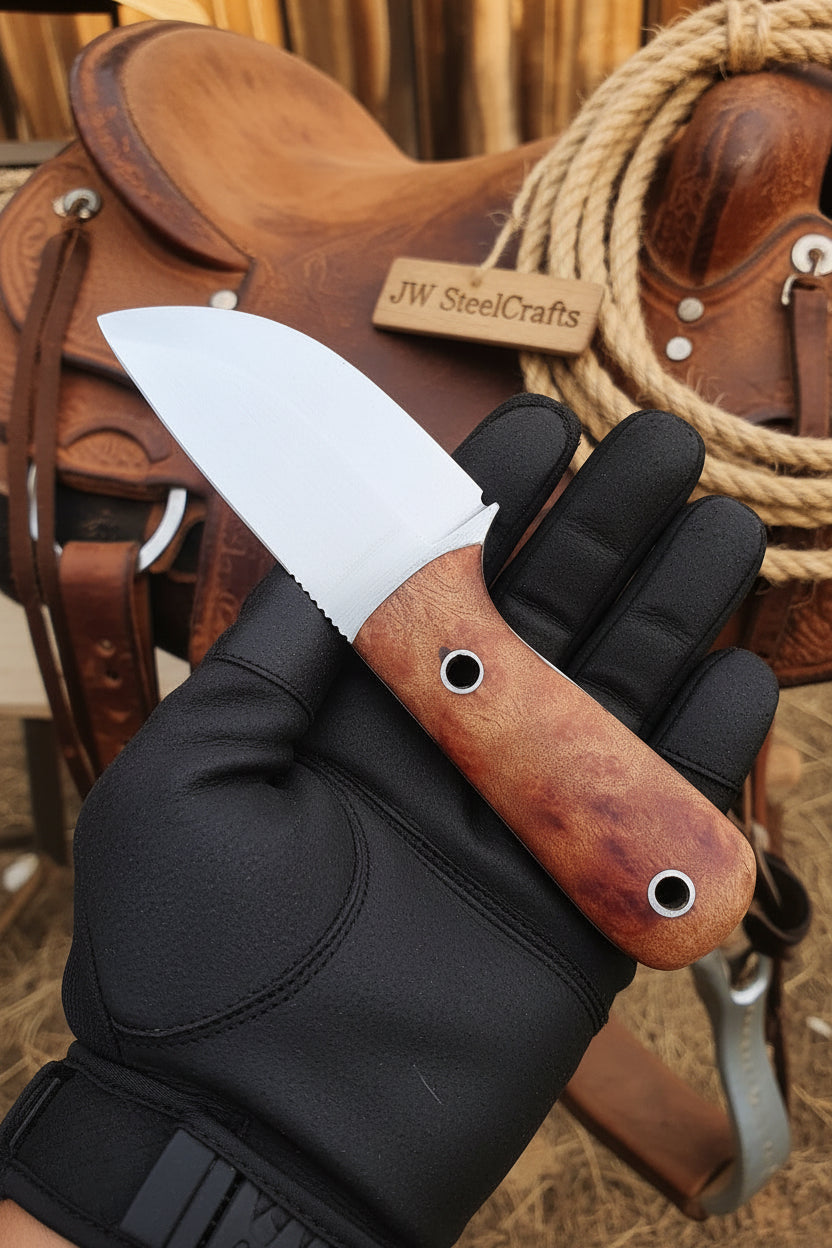 Woodgrain Trail Skinner Knife 7.5" by JW SteelCrafts, product view 2