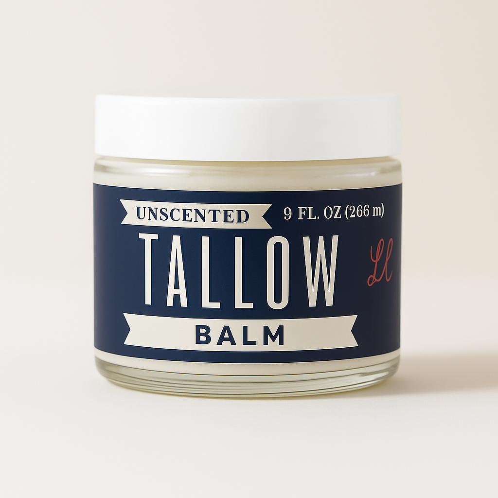 Unscented Tallow Balm | Natural Beef Tallow Vitamin E, Jojoba Moisturizer for Face & Body |Clean, Preservative-Free Skincare by Lady May by The Lady May, scented candle detail