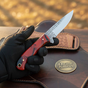 Red Swirl Resin Rasp Skinner with Skinner product detail, view 7