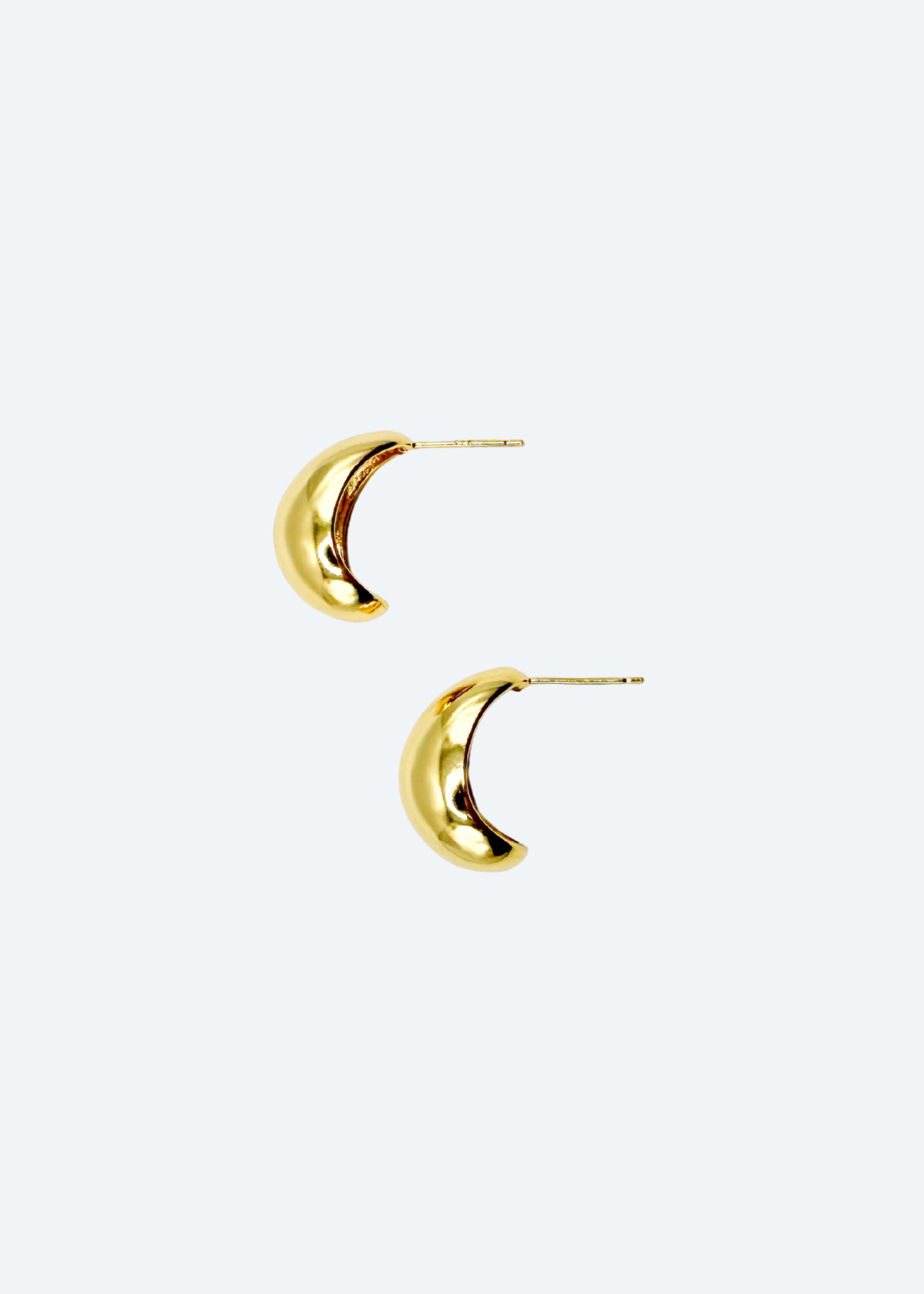 The Cole Chunky Gold Teardrop Post Earrings by London Crafted