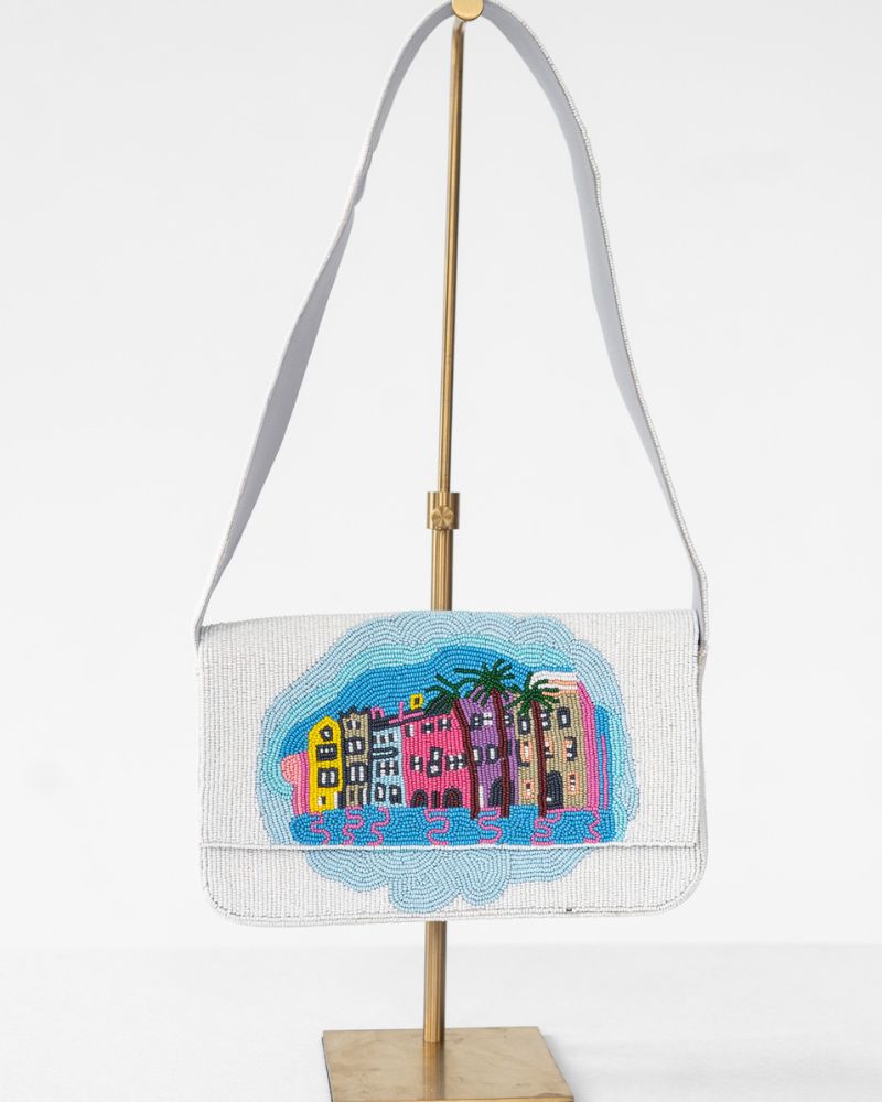 The Rainbow Row Handbag detail view by TheTinyTassel