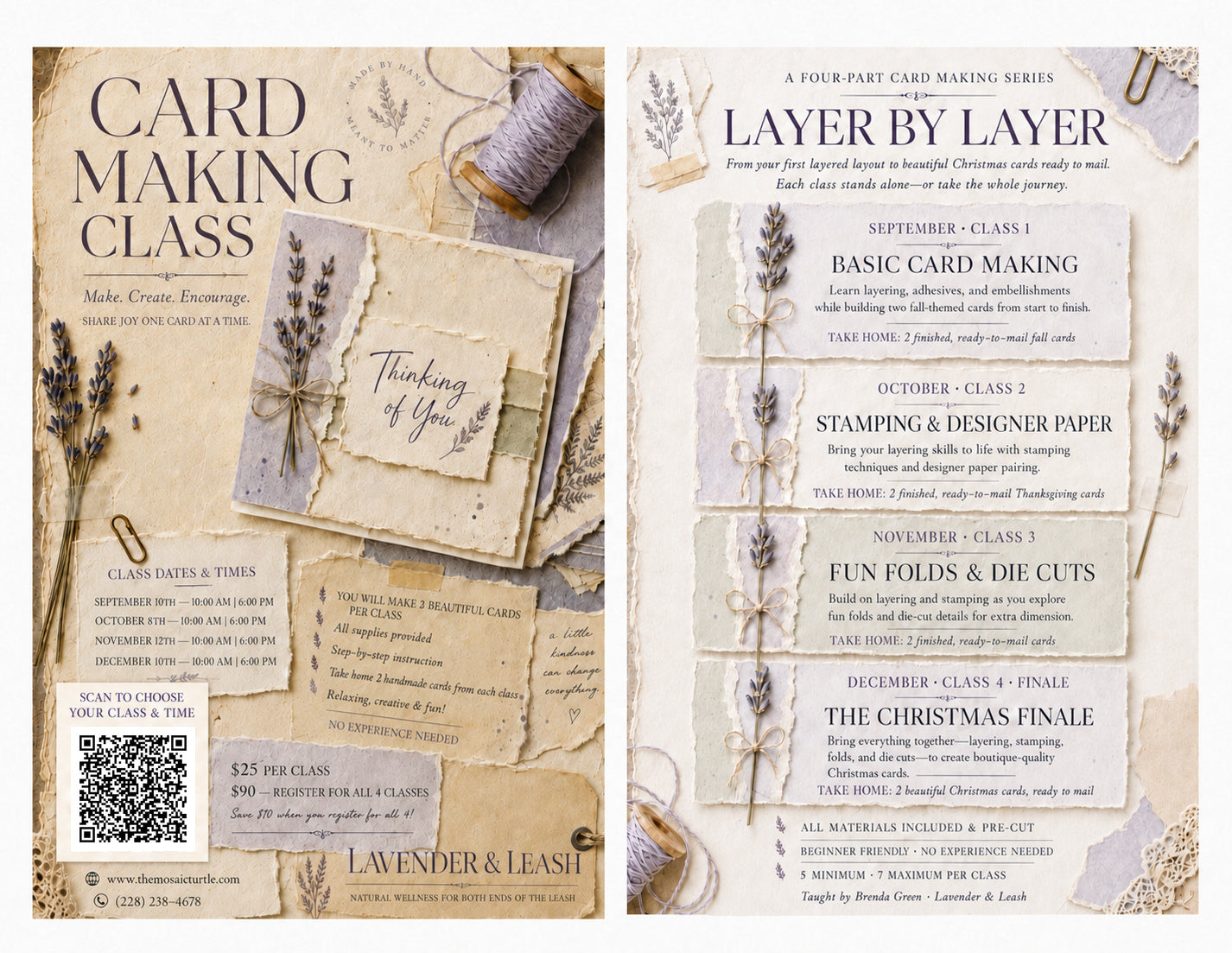 Card Making Class 3 - November 12 - 6PM