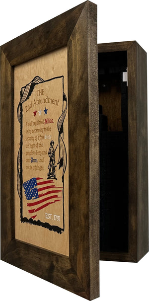 2nd Amendment Gun Safe - Wall Mounted Decorative Secure Gun Cabinet by Bellewood Designs, Southern home decor detail photo 5