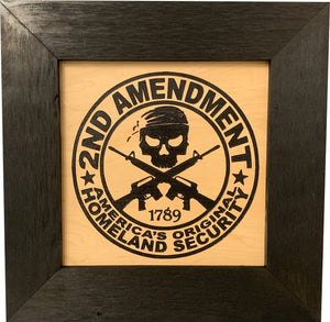 Second Amendment Hidden Gun Safe, 2nd Amendment Skull Concealment Shelf by Bellewood Designs, Southern home decor detail photo 4