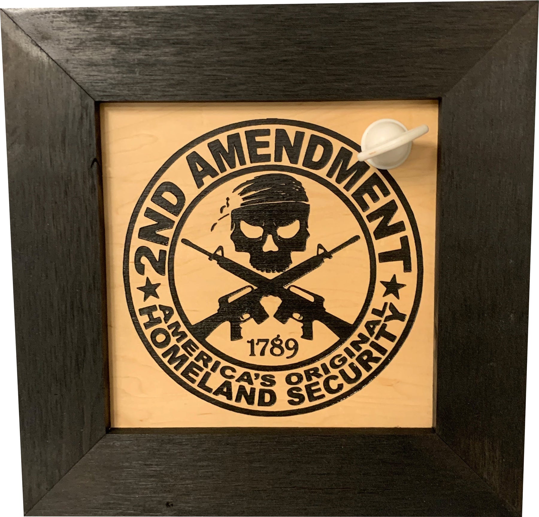 Second Amendment Hidden Gun Safe, 2nd Amendment Skull Concealment Shelf by Bellewood Designs, Southern home decor detail photo 3