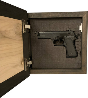 Second Amendment Hidden Gun Safe, 2nd Amendment Skull Concealment Shelf by Bellewood Designs, Southern home decor detail photo 6