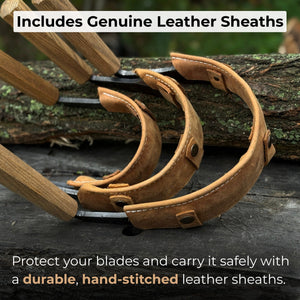 3-Piece Inshave (Half-Rounded Drawknife) Set detail view by Sharky Forged Steel Tools