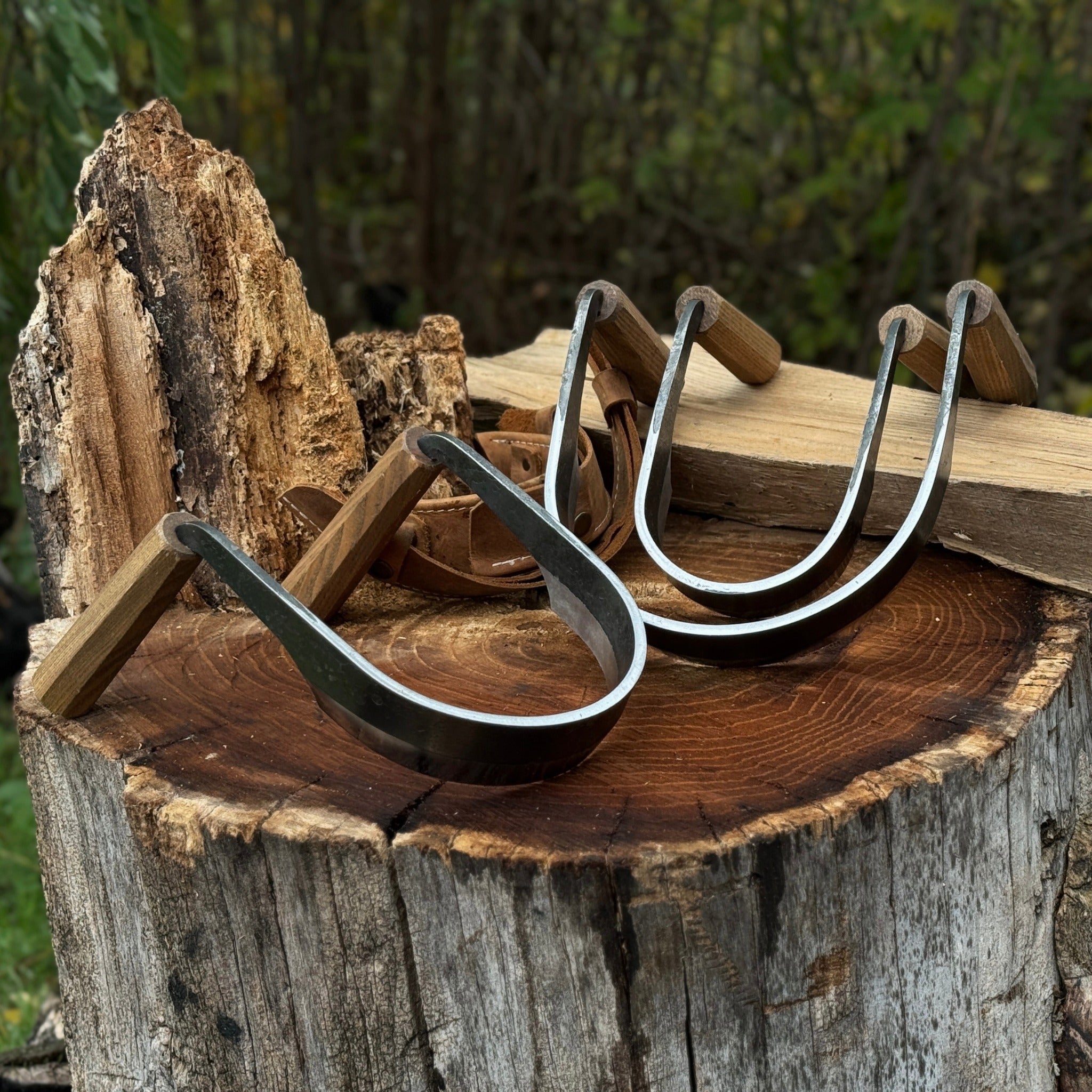 3-Piece Inshave (Half-Rounded Drawknife) Set by Sharky Forged Steel Tools