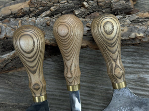 3-Piece Leather Working Kit with Leather Sheaths detail view by Sharky Forged Steel Tools