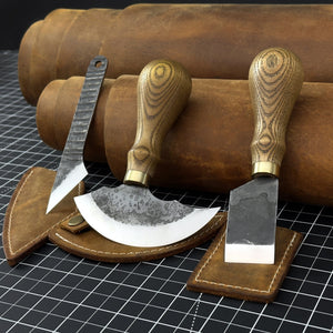 3-Piece Leatherworking Tool Set detail view by Sharky Forged Steel Tools