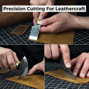 3-Piece Leatherworking Tool Set detail view by Sharky Forged Steel Tools
