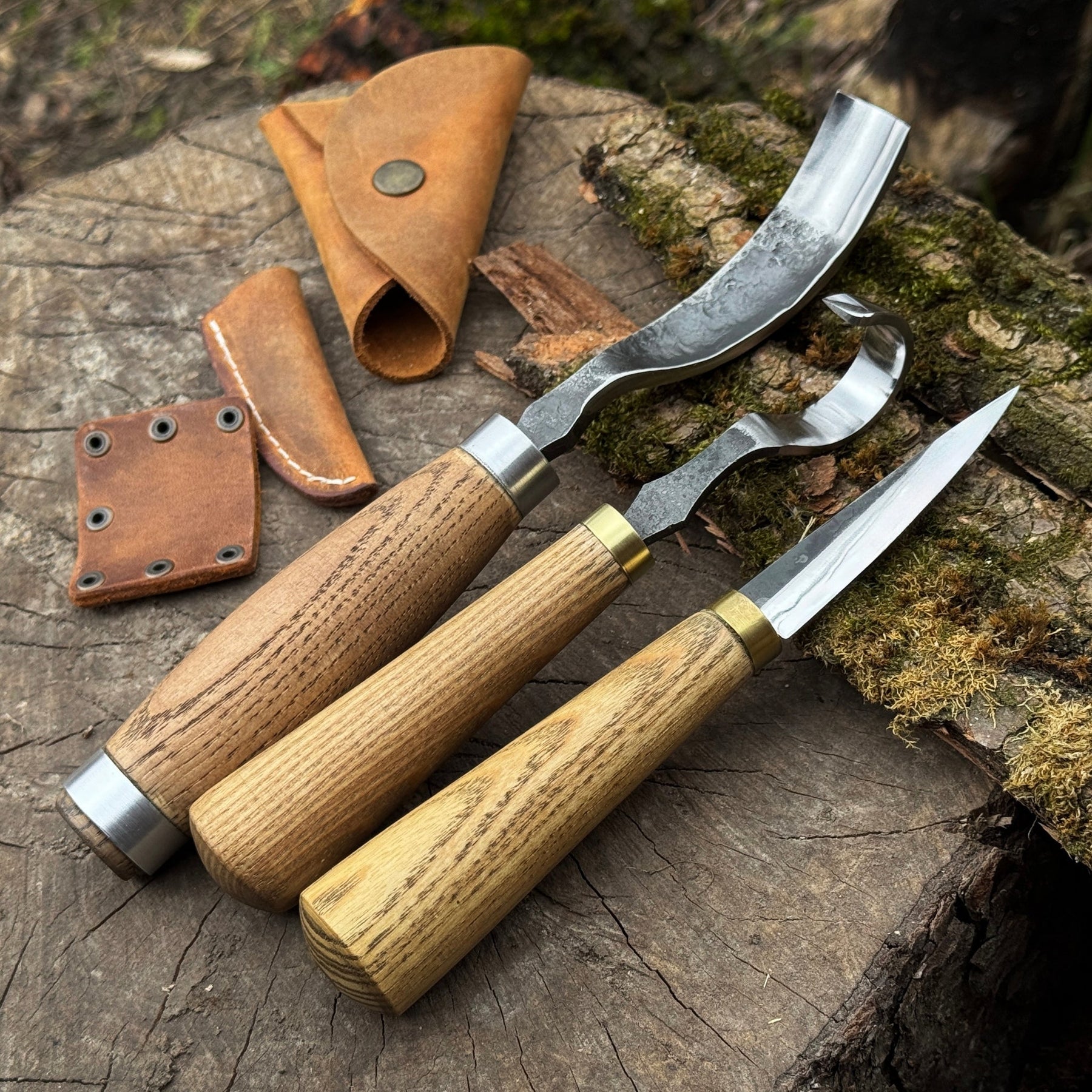 3-Piece Spoon Carving Tool Set by Sharky Forged Steel Tools