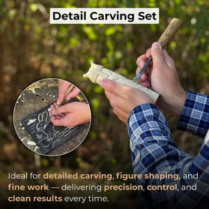 3-Piece Wood Carving Chisel & Gouge Set detail view by Sharky Forged Steel Tools