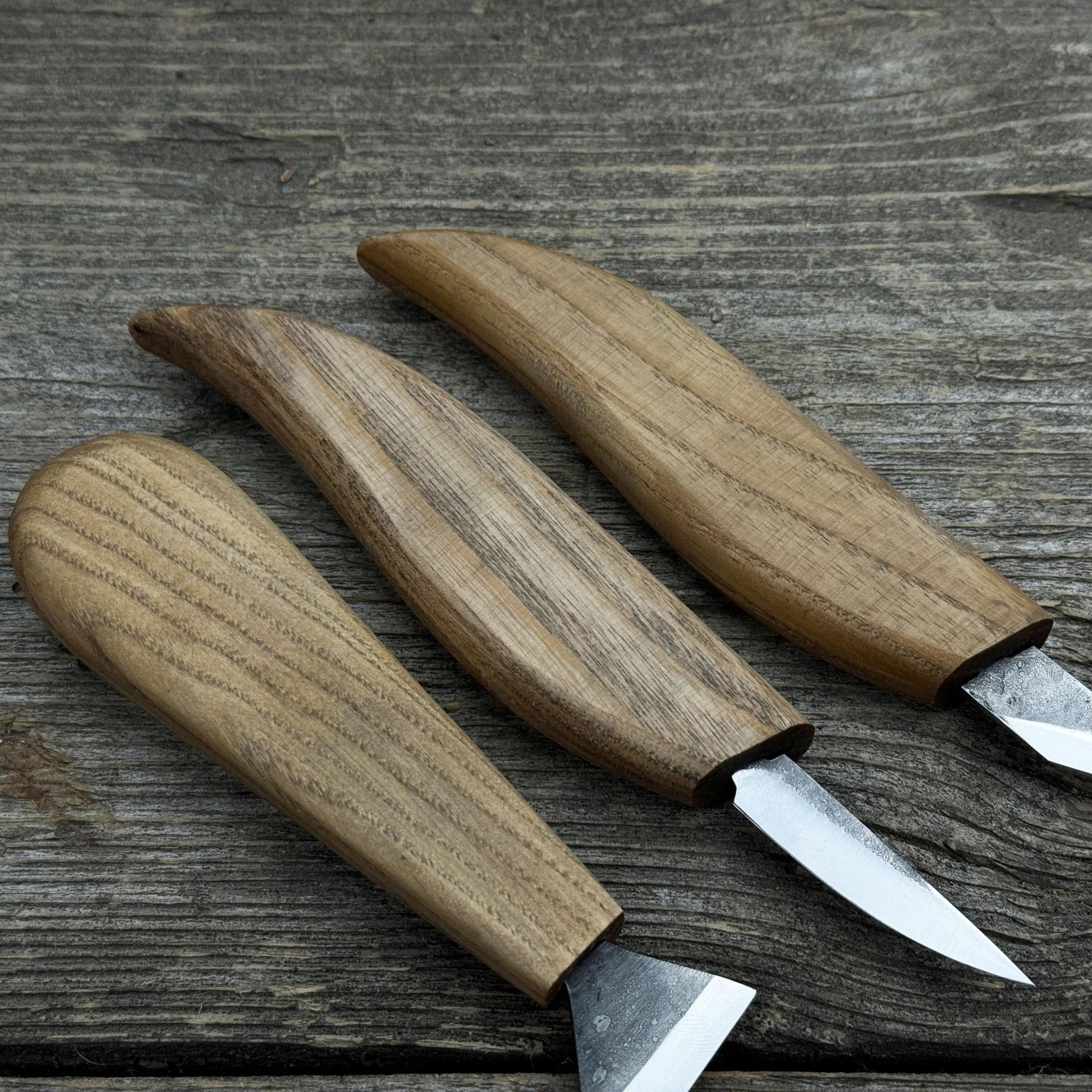 3-Piece Wood Carving Knife Set detail view by Sharky Forged Steel Tools