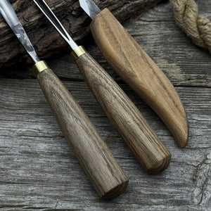 3-Piece Wood Carving Tool Set – For Geometric, Detail & Relief Carving detail view by Sharky Forged Steel Tools