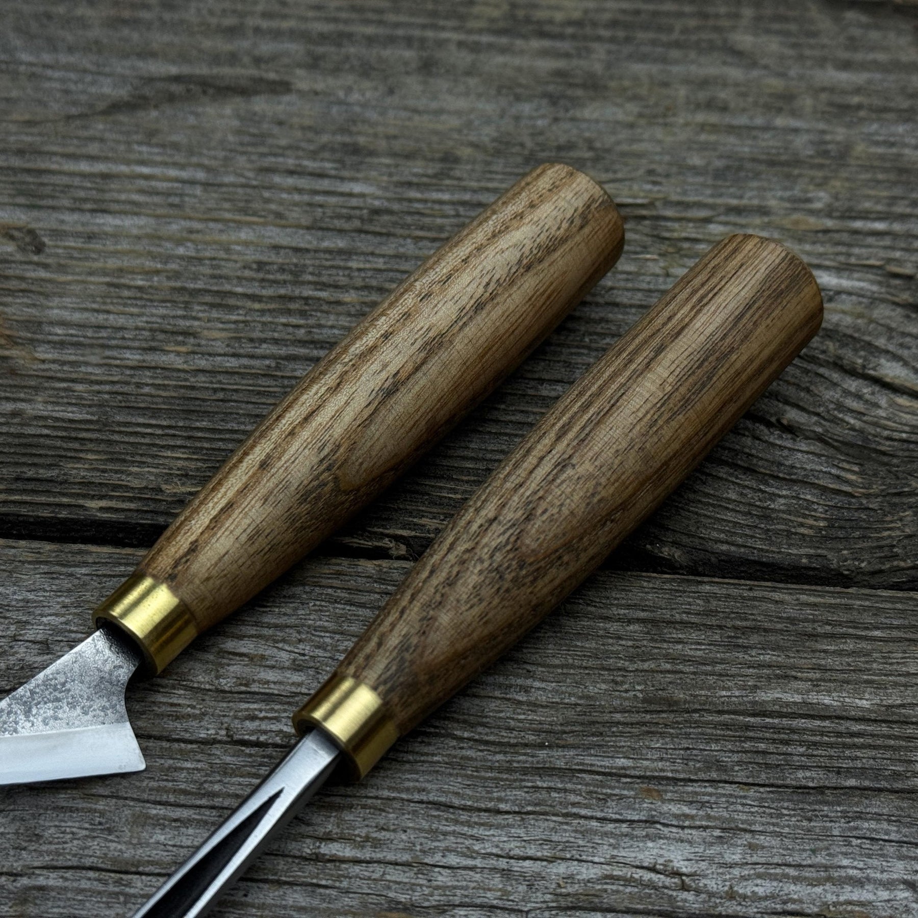 3-Piece Wood Carving Tool Set with Leather Case detail view by Sharky Forged Steel Tools