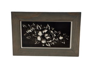 Peony (Gray) Gun Safe - Wall Mounted Decorative Secure Gun Cabinet by Bellewood Designs, Southern home decor detail photo 2