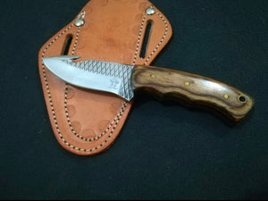 Hand-Forged Rasp Steel Wood Gut Hook Knife product detail, view 8
