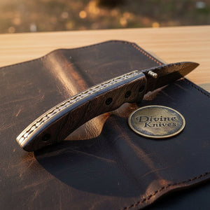 All-Damascus Steel Liner-Lock Folder with Matching Scales