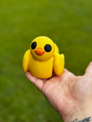 Duck 3D Printed Fidget Toy | Large Made-to-Order Sensory Toy by Mushroom Lady Co, paper gift main product photo