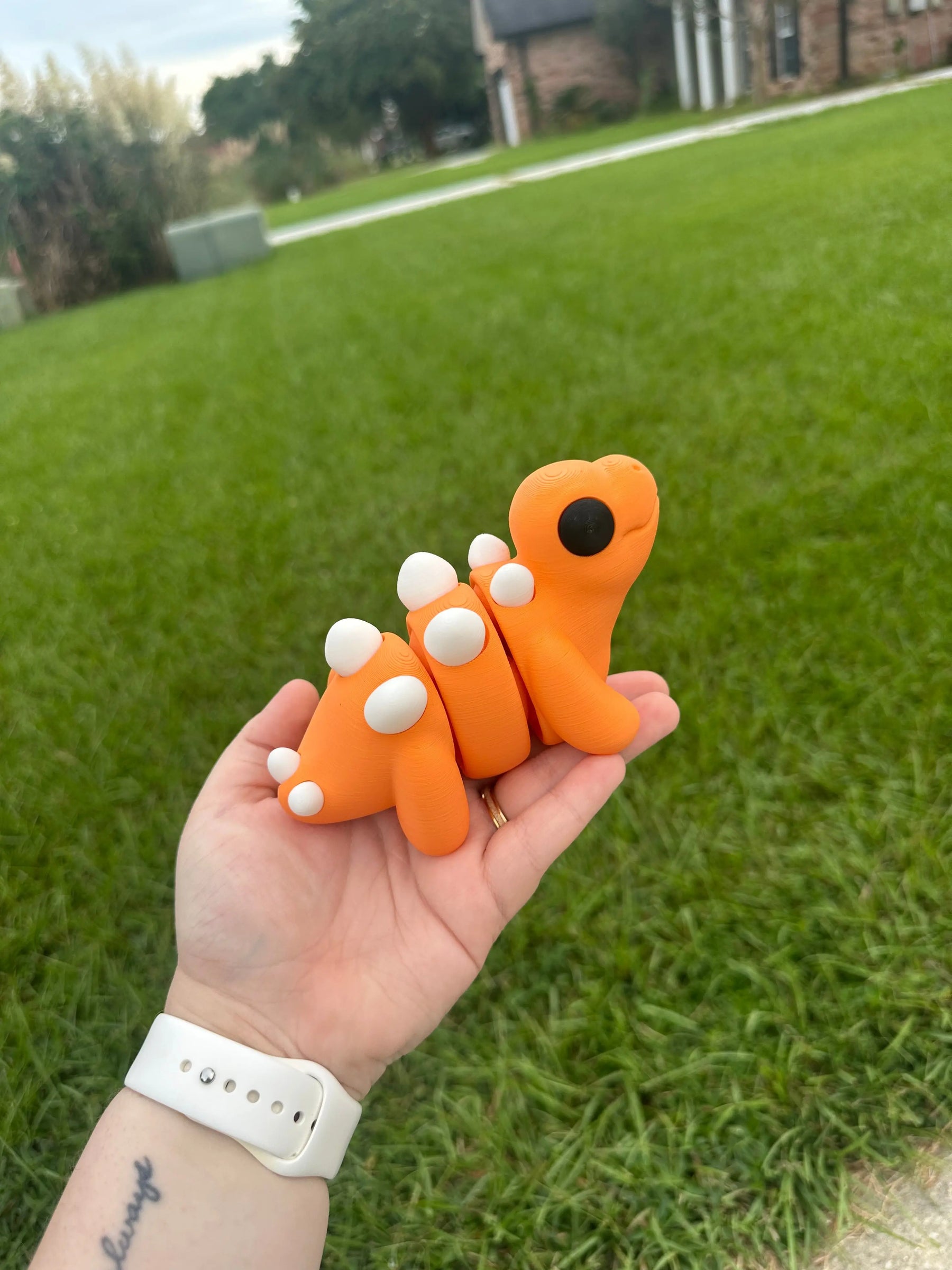 Stegosaurus 3D Printed Fidget Toy | Large Dinosaur Sensory Toy by Mushroom Lady Co, paper gift detail photo 3