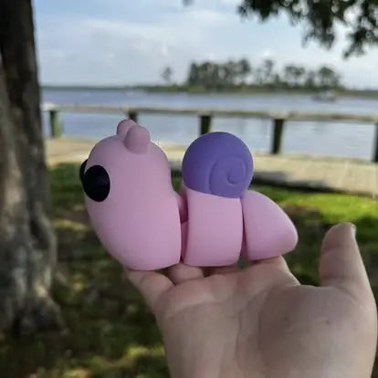 Snail 3D Printed Fidget Toy | Made-to-Order Sensory Toy by Mushroom Lady Co, paper gift detail photo 2