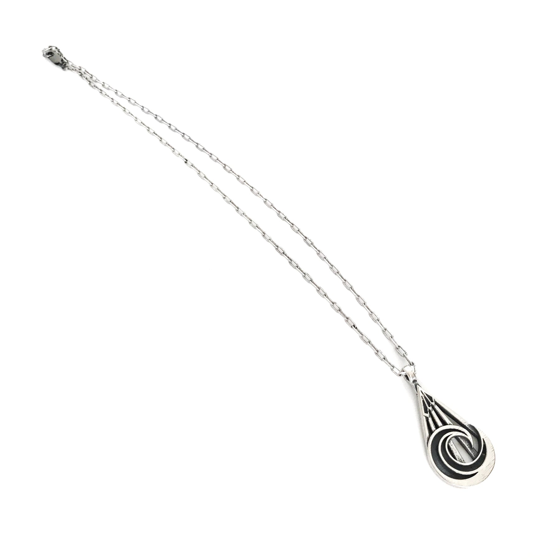 PEACE Mountain Wave Necklace - Sterling Silver by Forged By Fire — view 2 of 3
