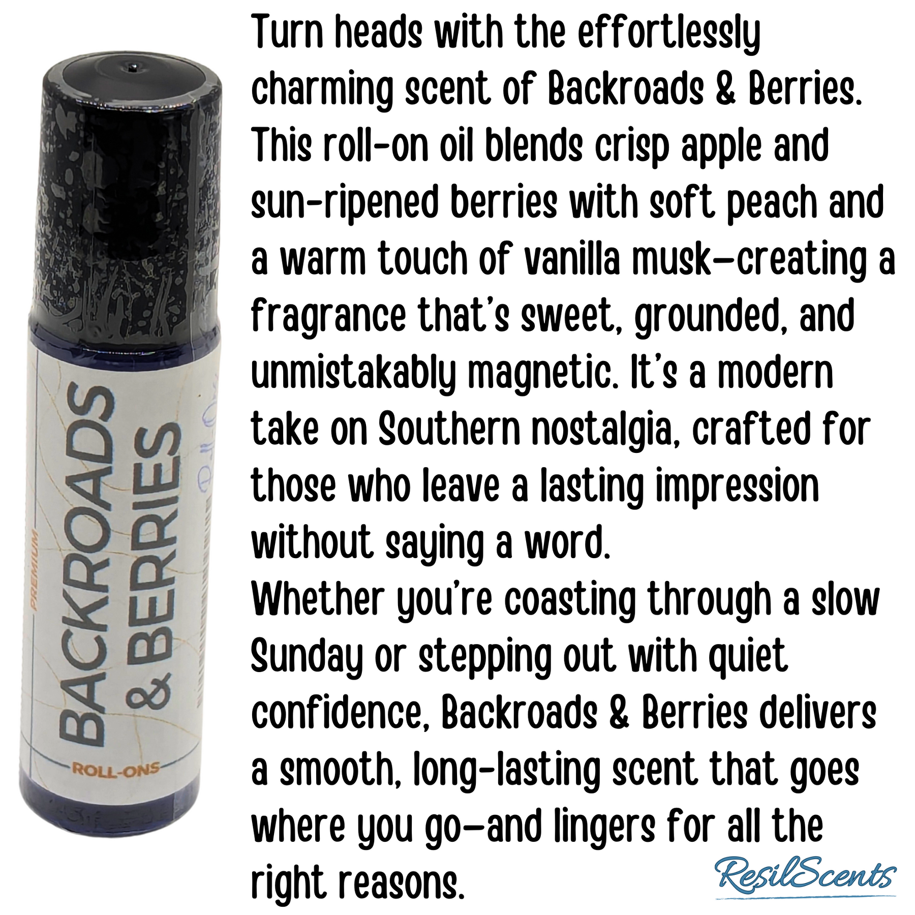 Backroads & Berries™ Roll-On Oil – Sweet. Nostalgic. Comforting. | ResilScents™ by ResilScents, scented candle detail photo 10