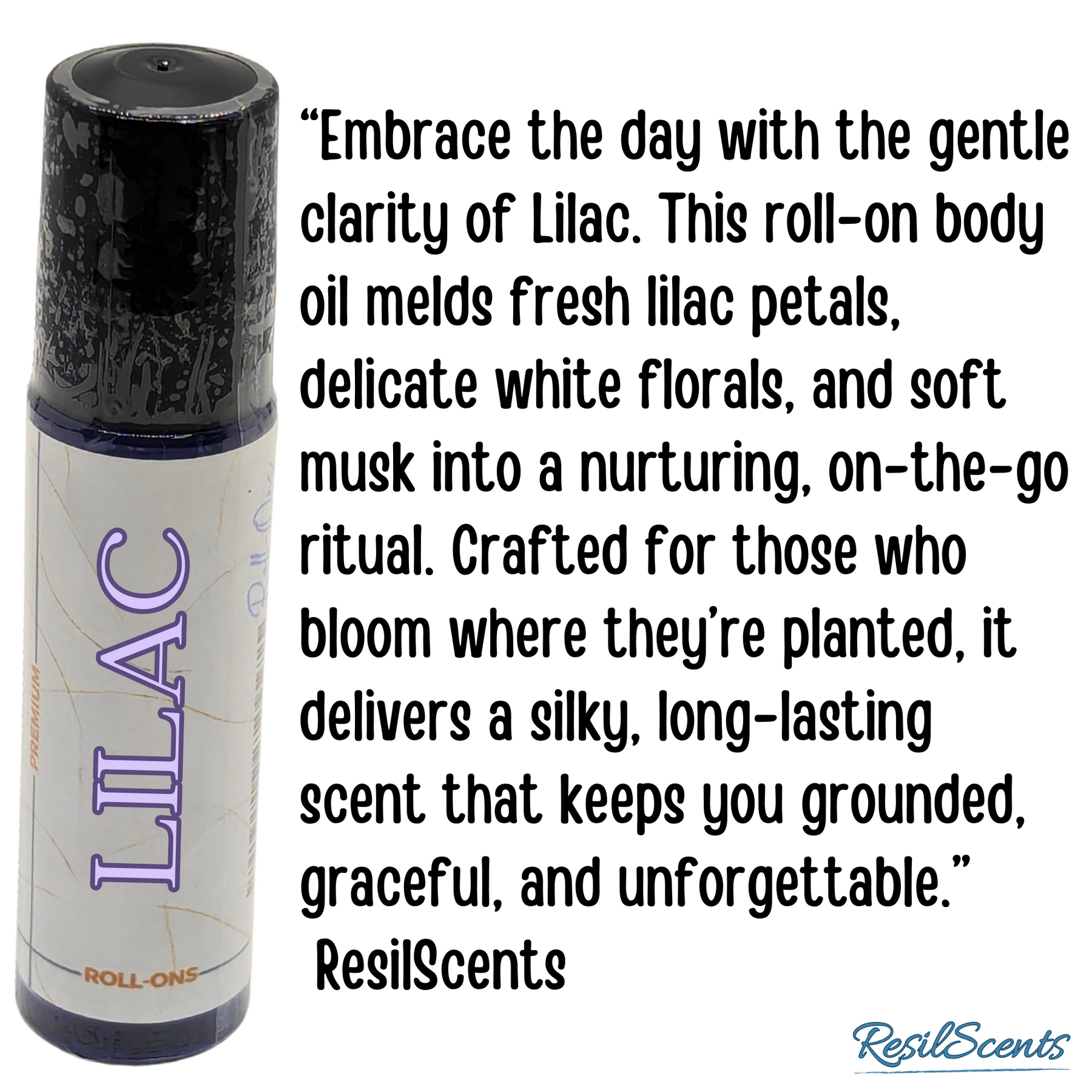 Lilac – Roll-On Oil | Soft. Floral. Calming. by ResilScents, natural skincare detail photo 3