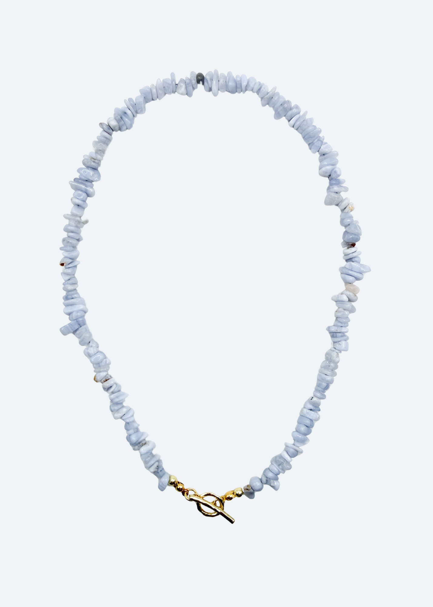 The Skye Blue Chipped Beaded Necklace by London Crafted