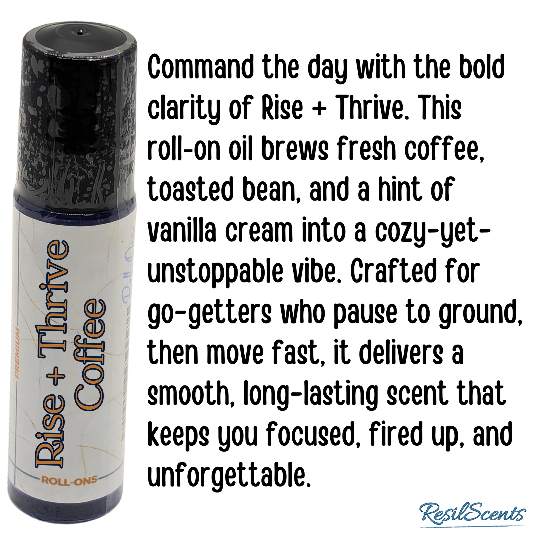 Rise + Thrive Coffee Roll-On Oil – Rich, Bold & Energizing | ResilScents™ by ResilScents, Southern food gift detail photo 3